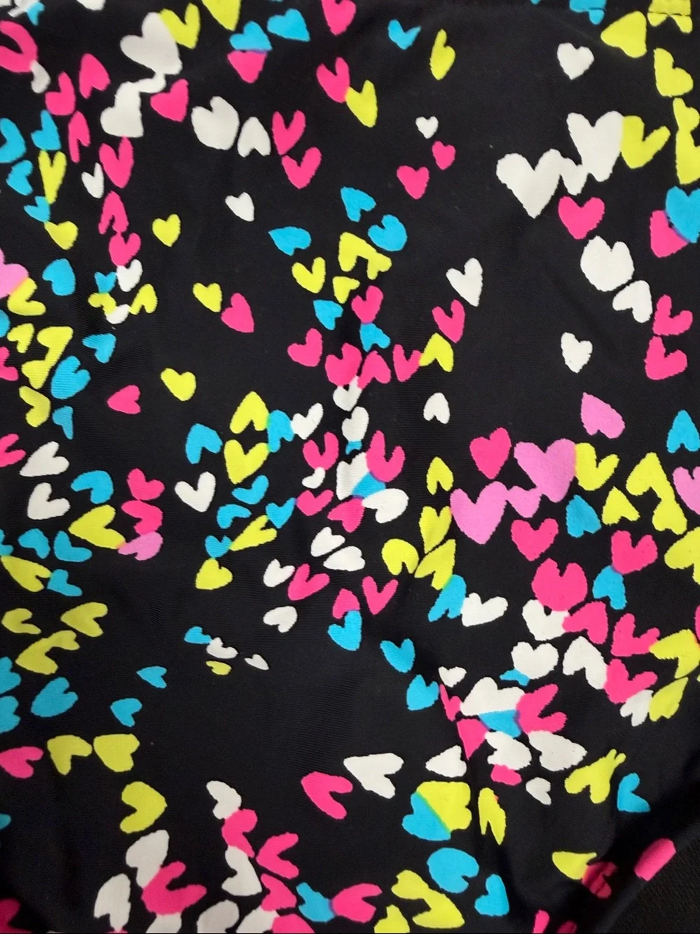 Hobie super cute one piece black with colorful hearts swimsuit 16 nwot